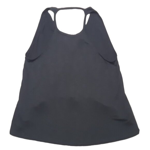 Divided Tank Top Womens Small Black Rayon V Back High Low Flowy H and M - Picture 1 of 12